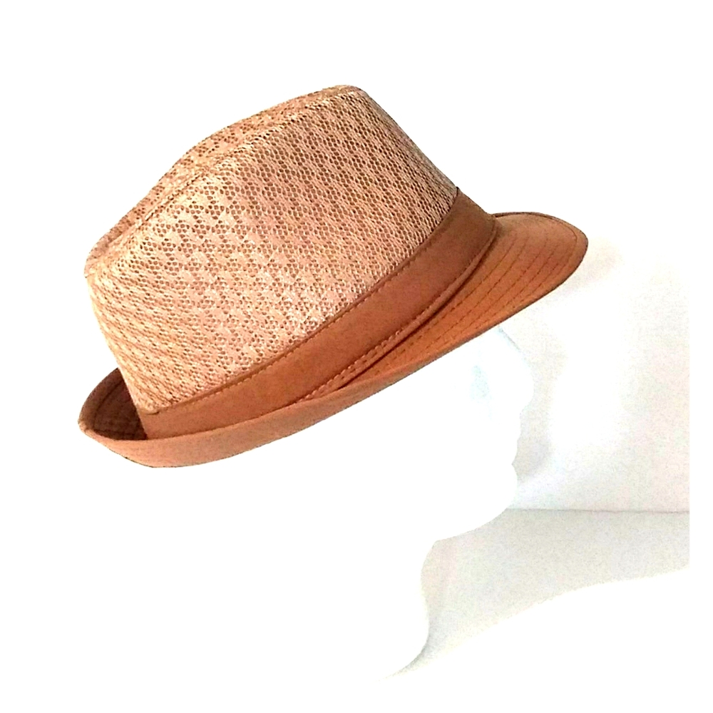 New Tan Mesh Fedora